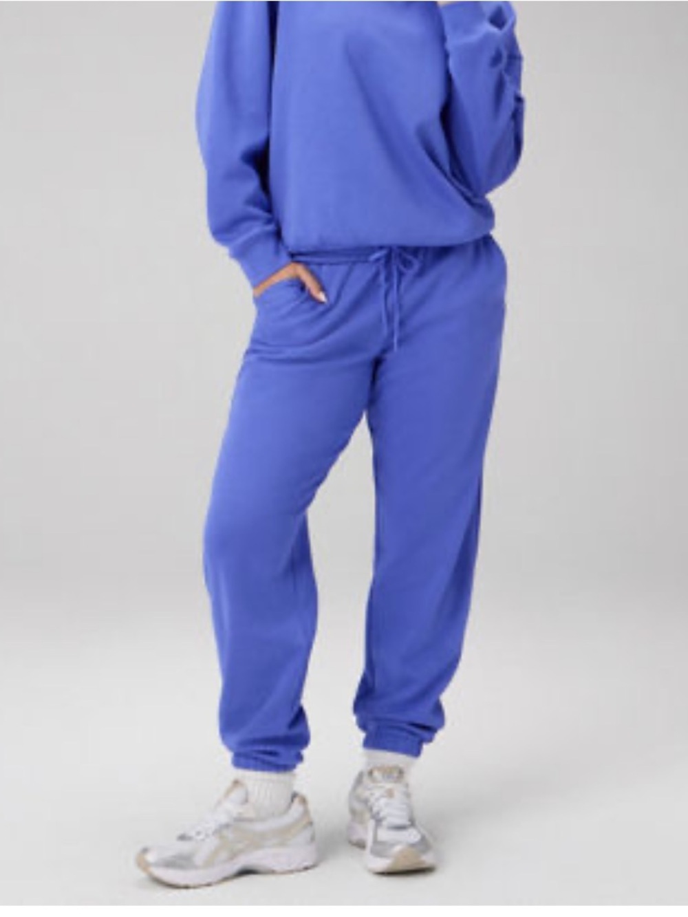 Women royal blue Fleece Jogger Sweatpants - FILA
